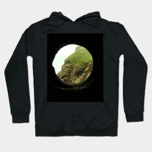 Cliff Side Through a Stone Window - Dunnottar Castle Hoodie